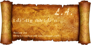 Lédig Adrián névjegykártya